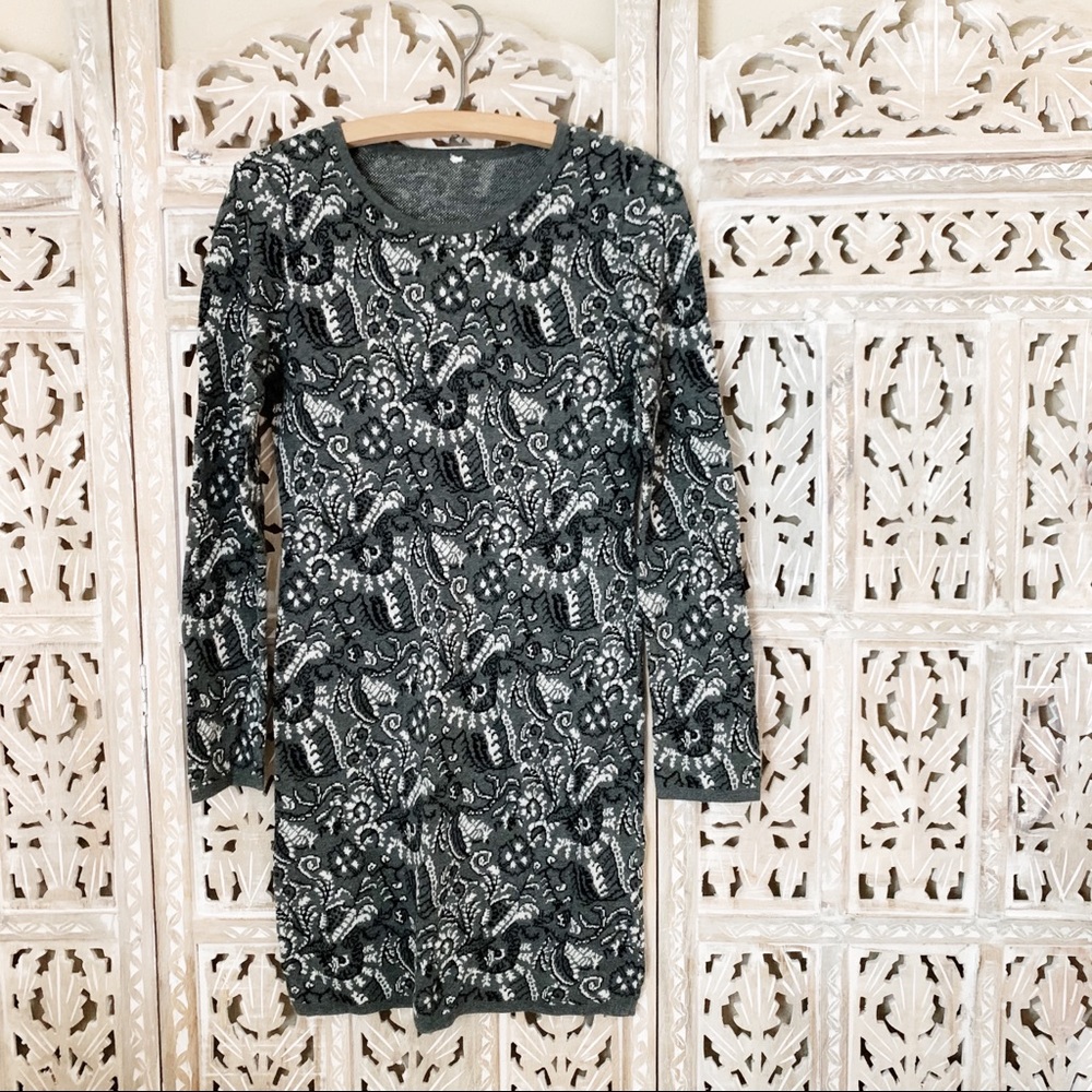 Paisley Winter Long Sleeve Dress